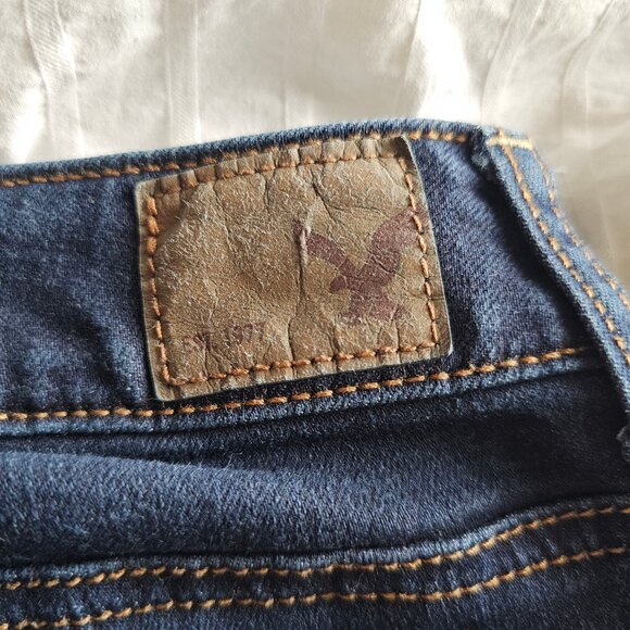 American Eagle Super Stretch Jeggings - 2014 - Dark Wash - Sz 0 Short - Picture 8 of 15
